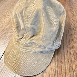 GAP Kids Tan Corduroy Hat with button details EUC